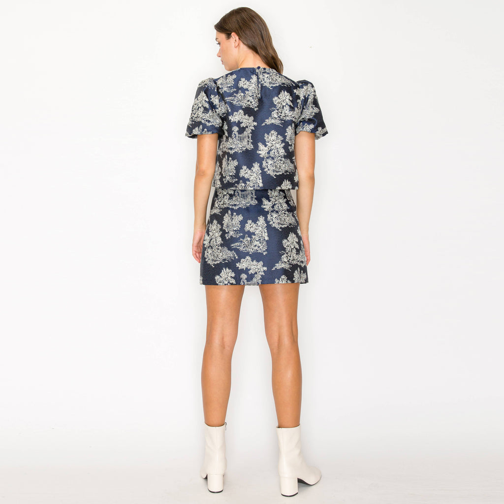 Toile mini skirt