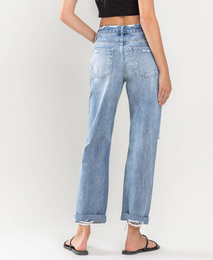 Flying Monkey - HIGH RISE CUFFED BOYFRIEND JEANS