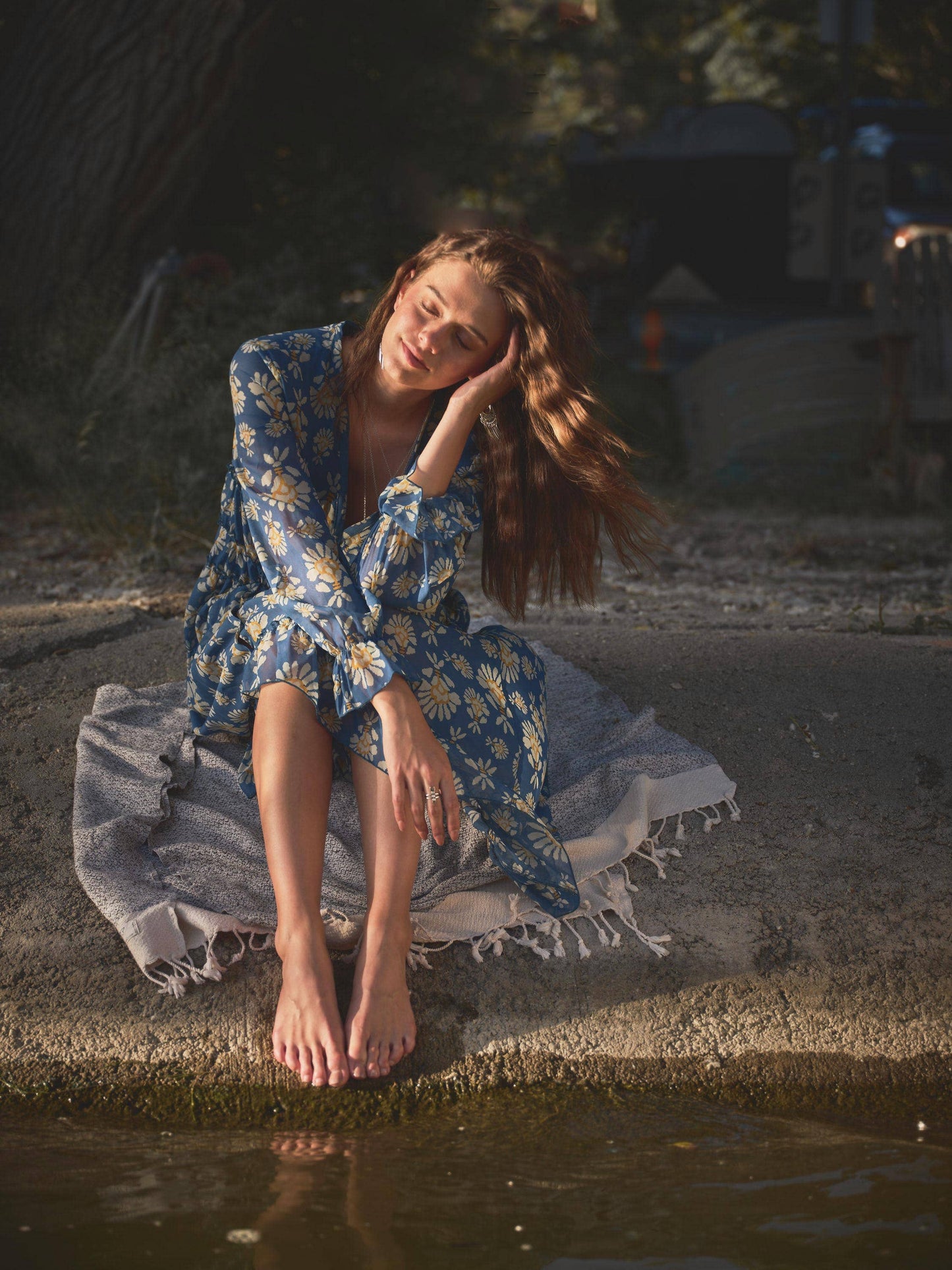 Chiffon Tiered High Low Maxi Dress