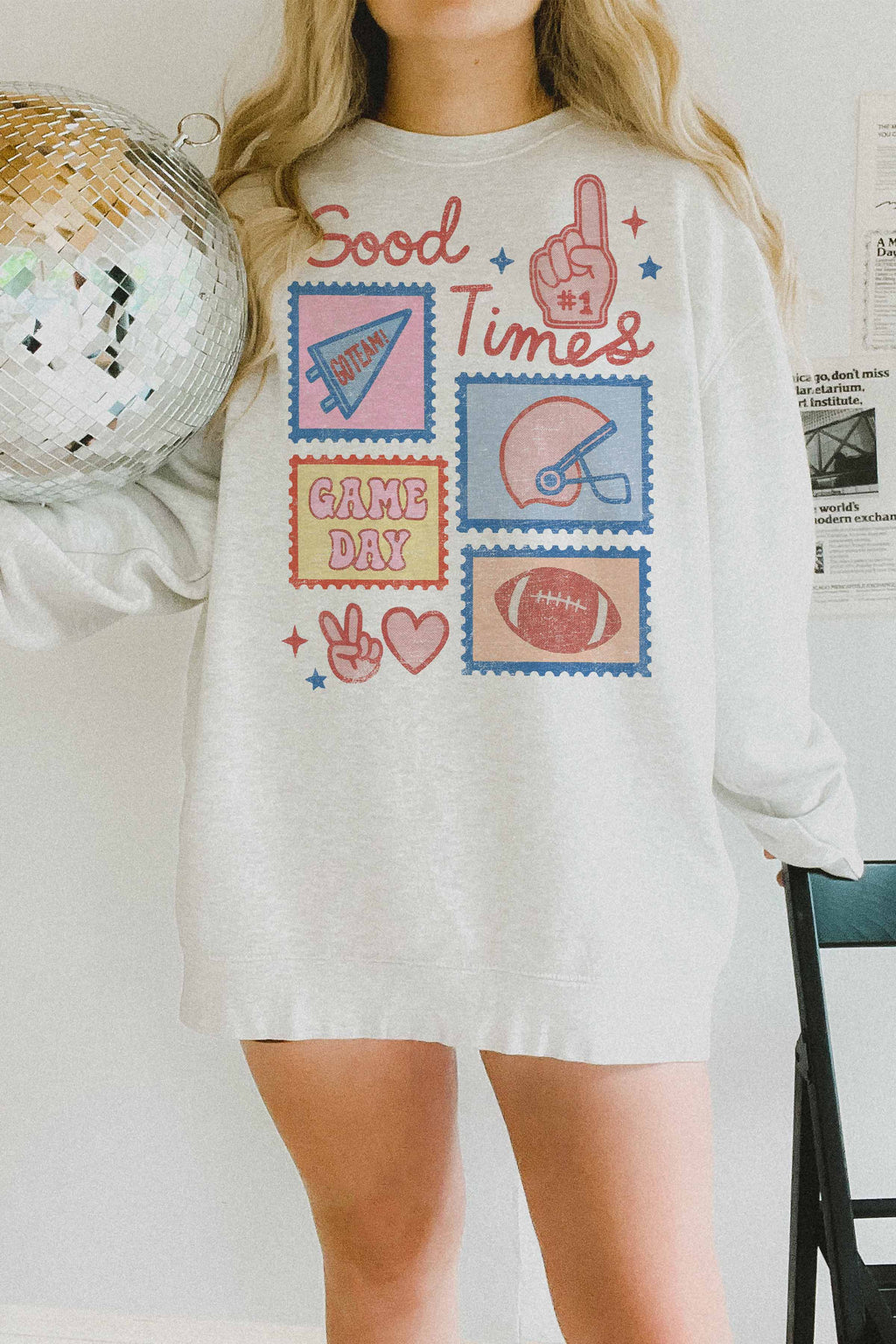 GAME DAY/GOOD TIMES OVERSIZED SWEATSHIRTS