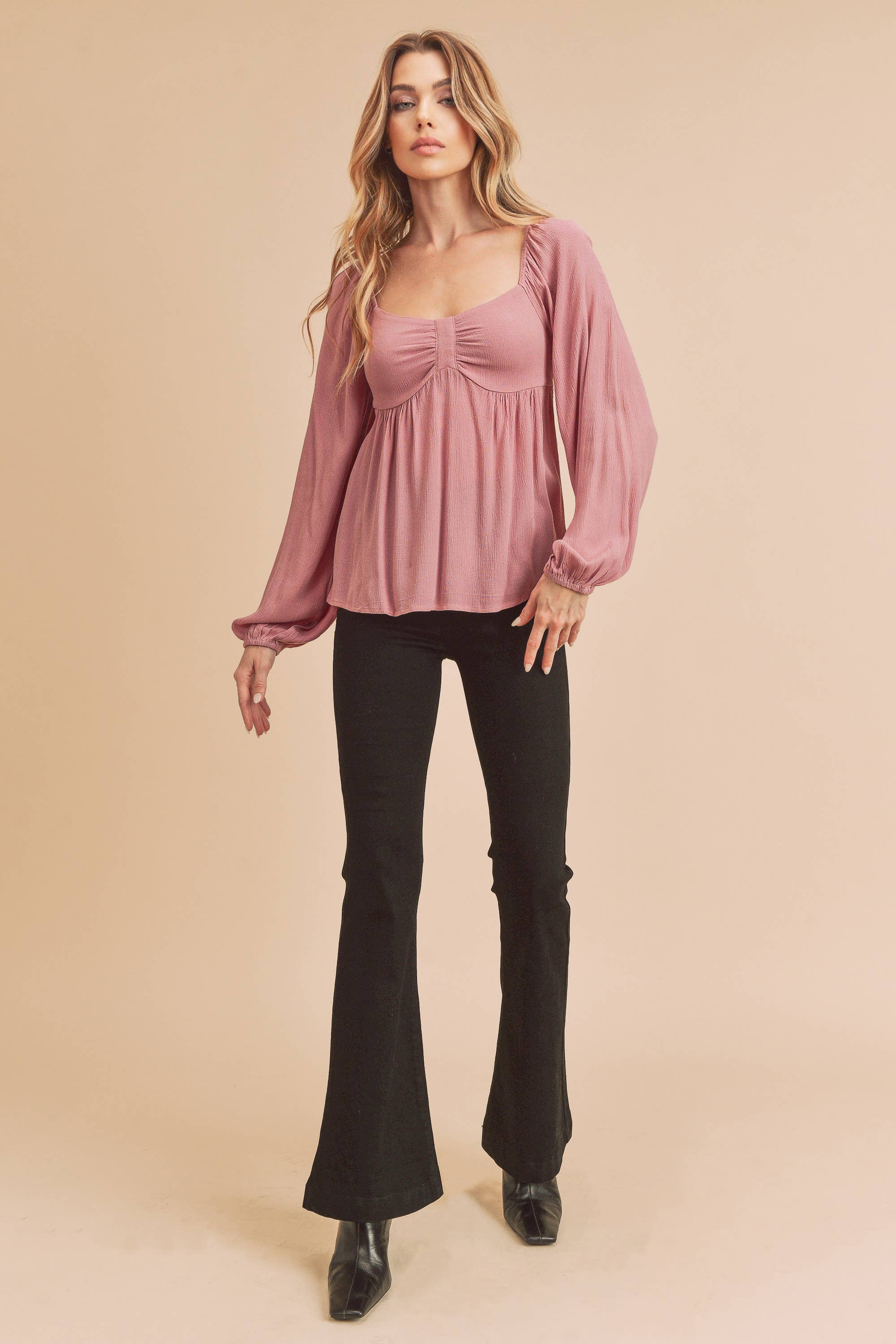 BabyDoll Mauve Top