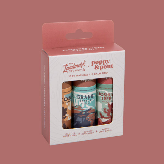 Gift Set, The Landmark Project, Lip Balm Trio, Desert