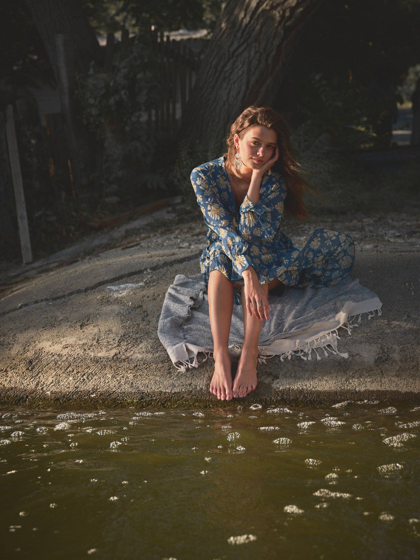 Chiffon Tiered High Low Maxi Dress