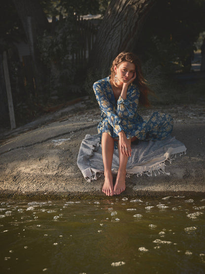 Chiffon Tiered High Low Maxi Dress