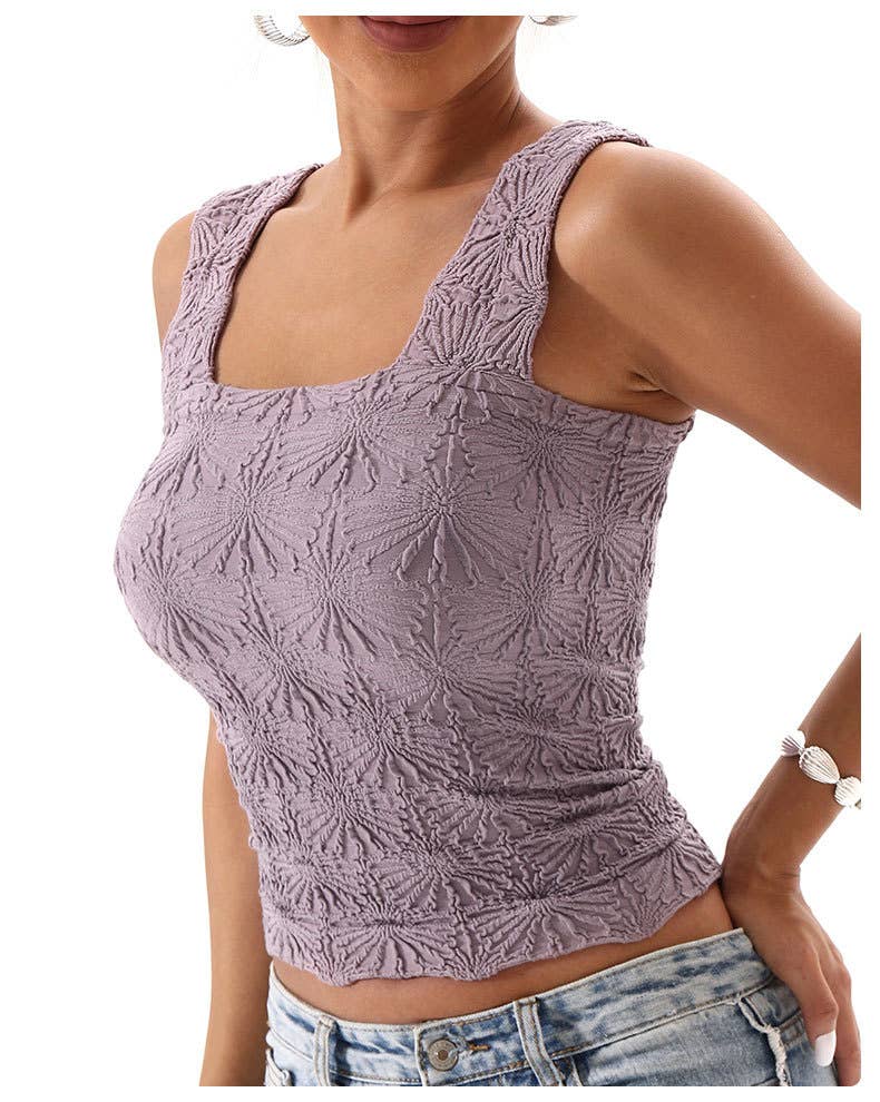 Jacquard Knit Tank Top