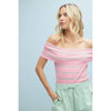 Wishlist Pink stripe off the shoulder Sweater top