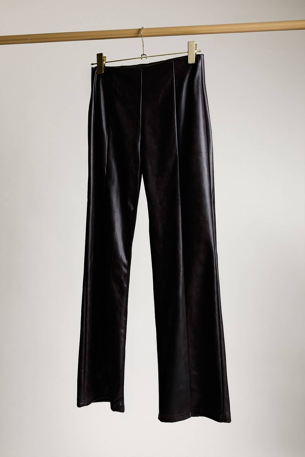 FADED FAUX LEATHER PANTS