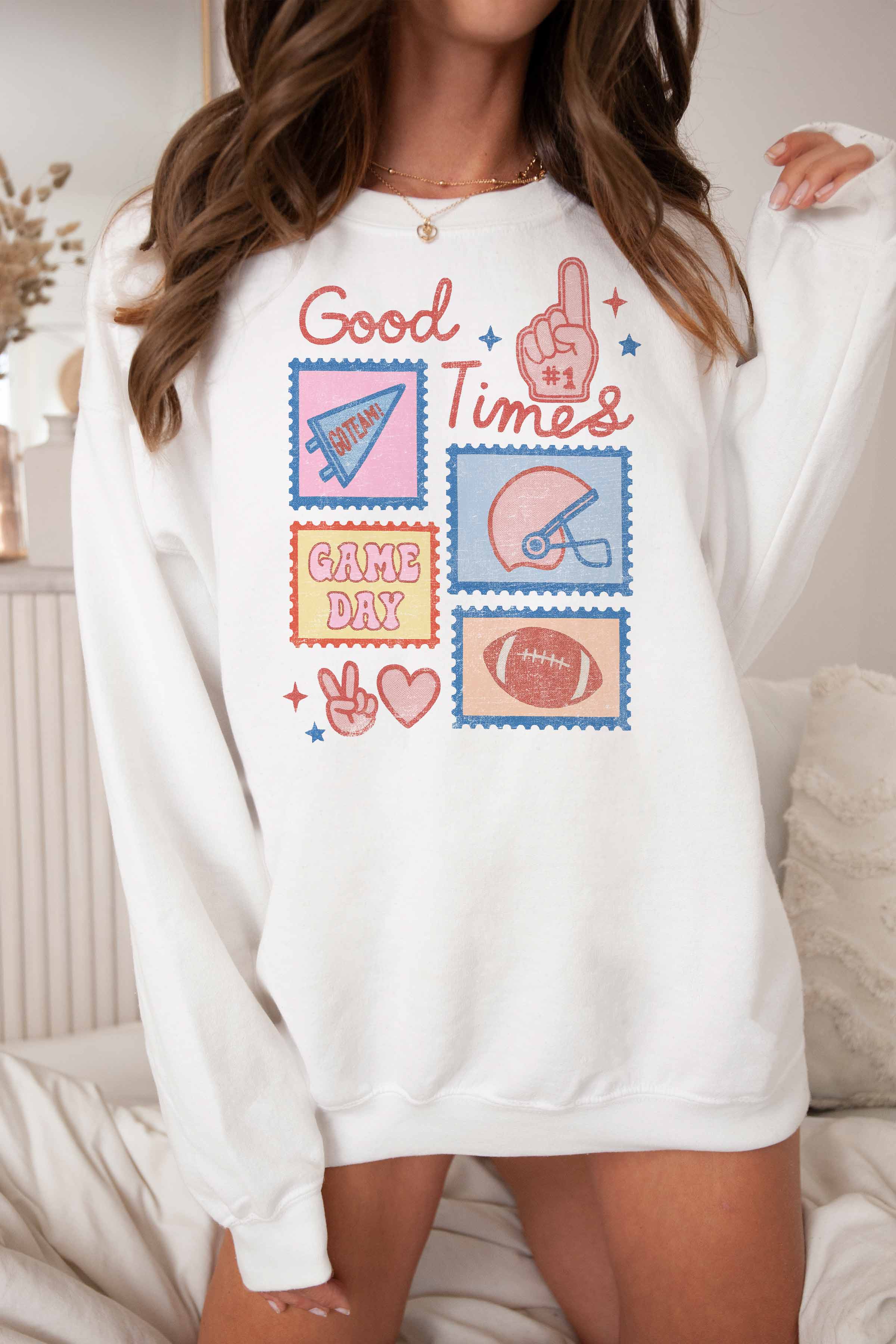 GAME DAY/GOOD TIMES OVERSIZED SWEATSHIRTS