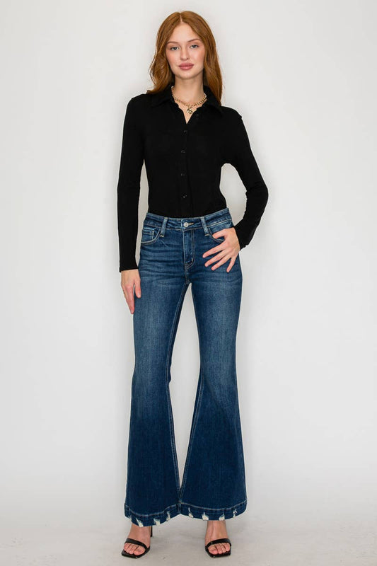 MID RISE SUPER FLARE JEANS