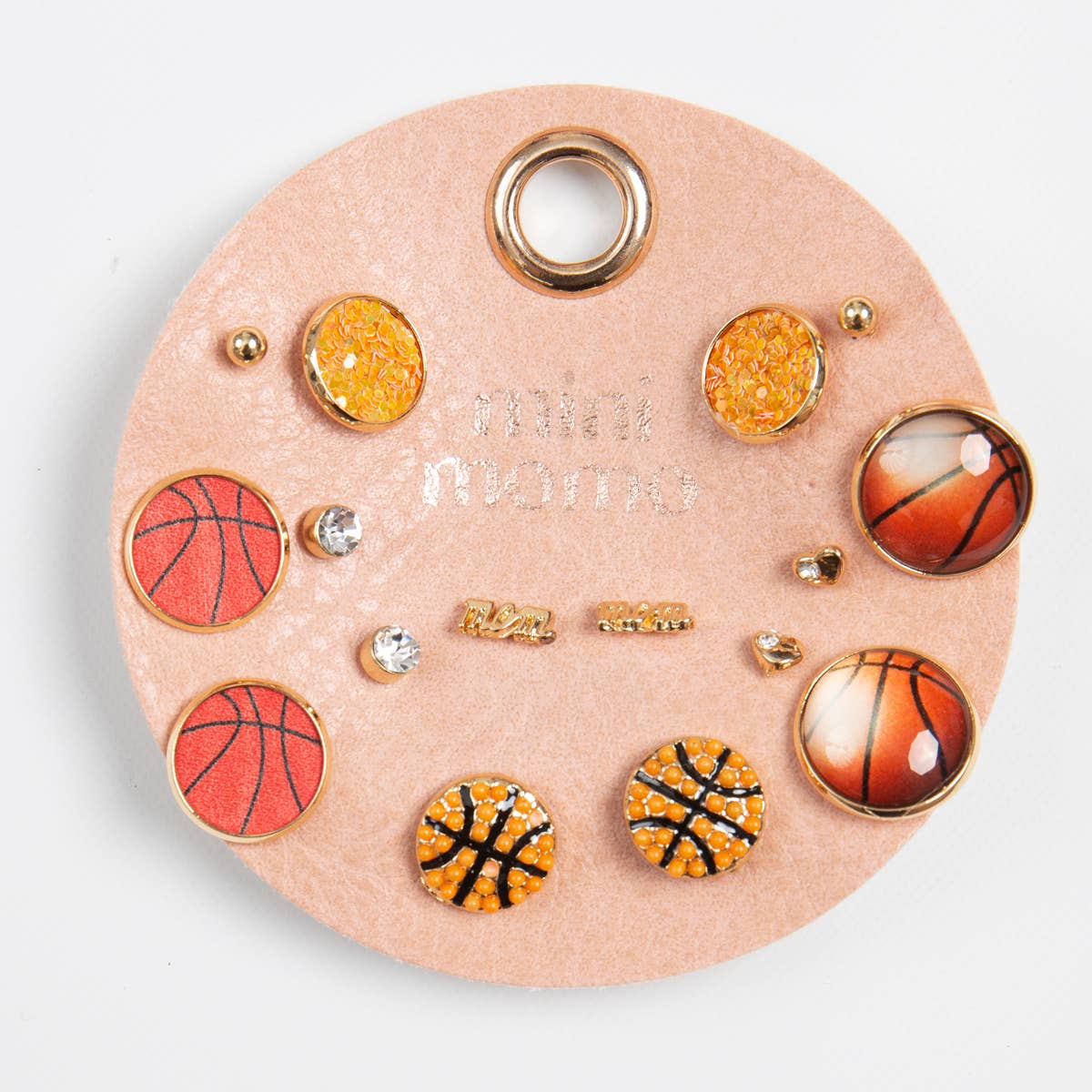 Sports Stud Earrings for Women - Basketball Assorted Set