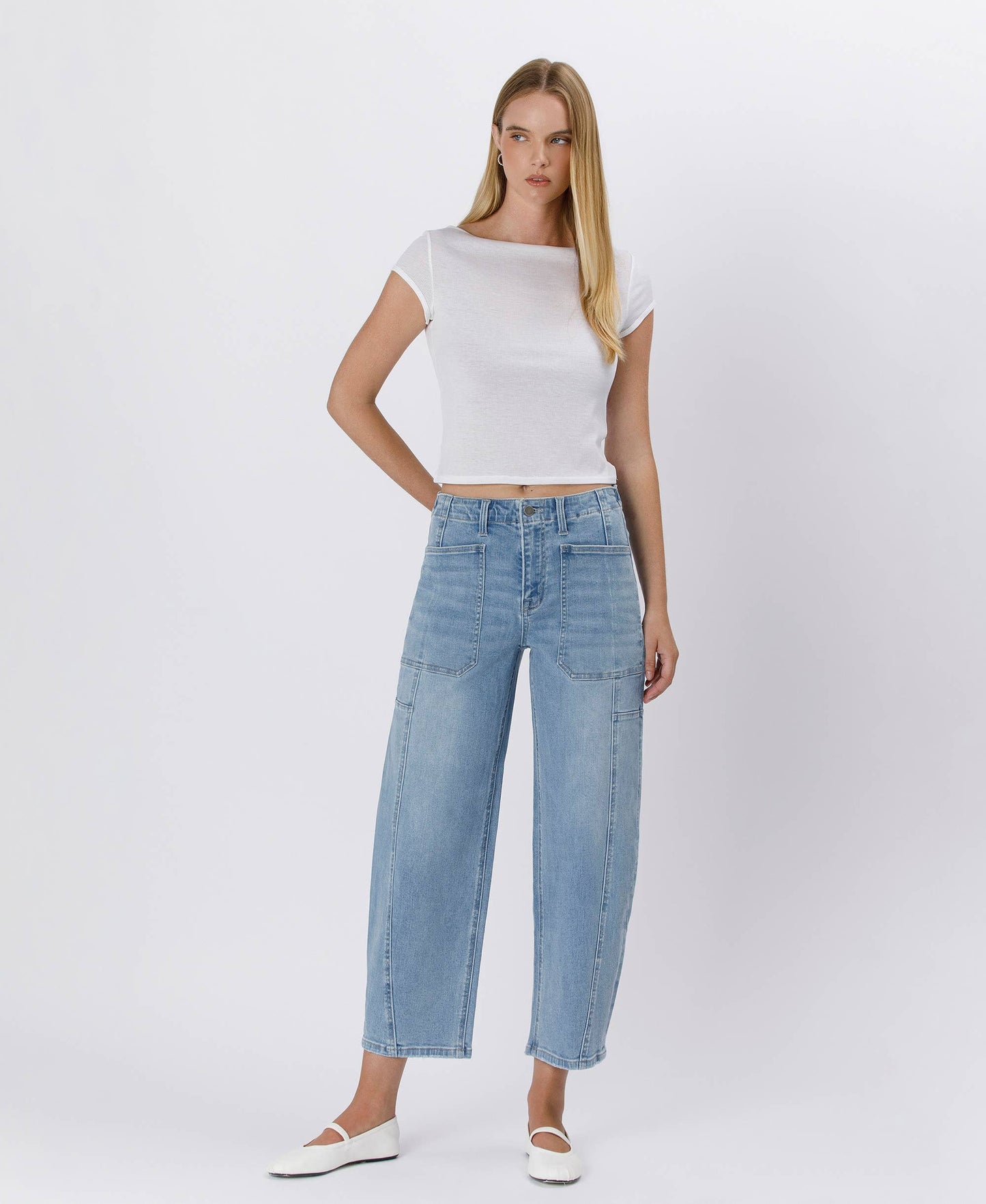 Super High Rise Barrel Jeans