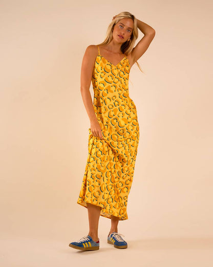 Shaded Leopard Lennon Zipslip™️ Dress (Canary)