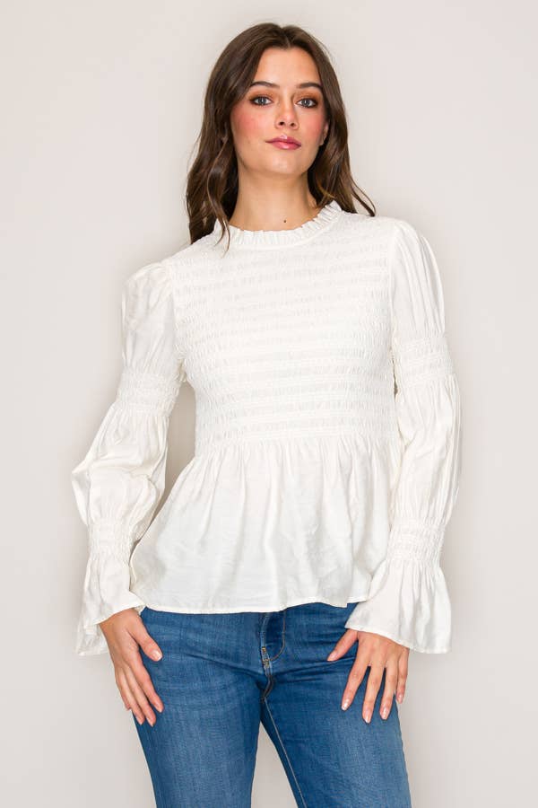 C1031-Lourdes Long Sleeve Blouse