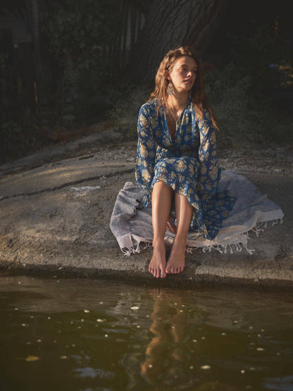 Chiffon Tiered High Low Maxi Dress