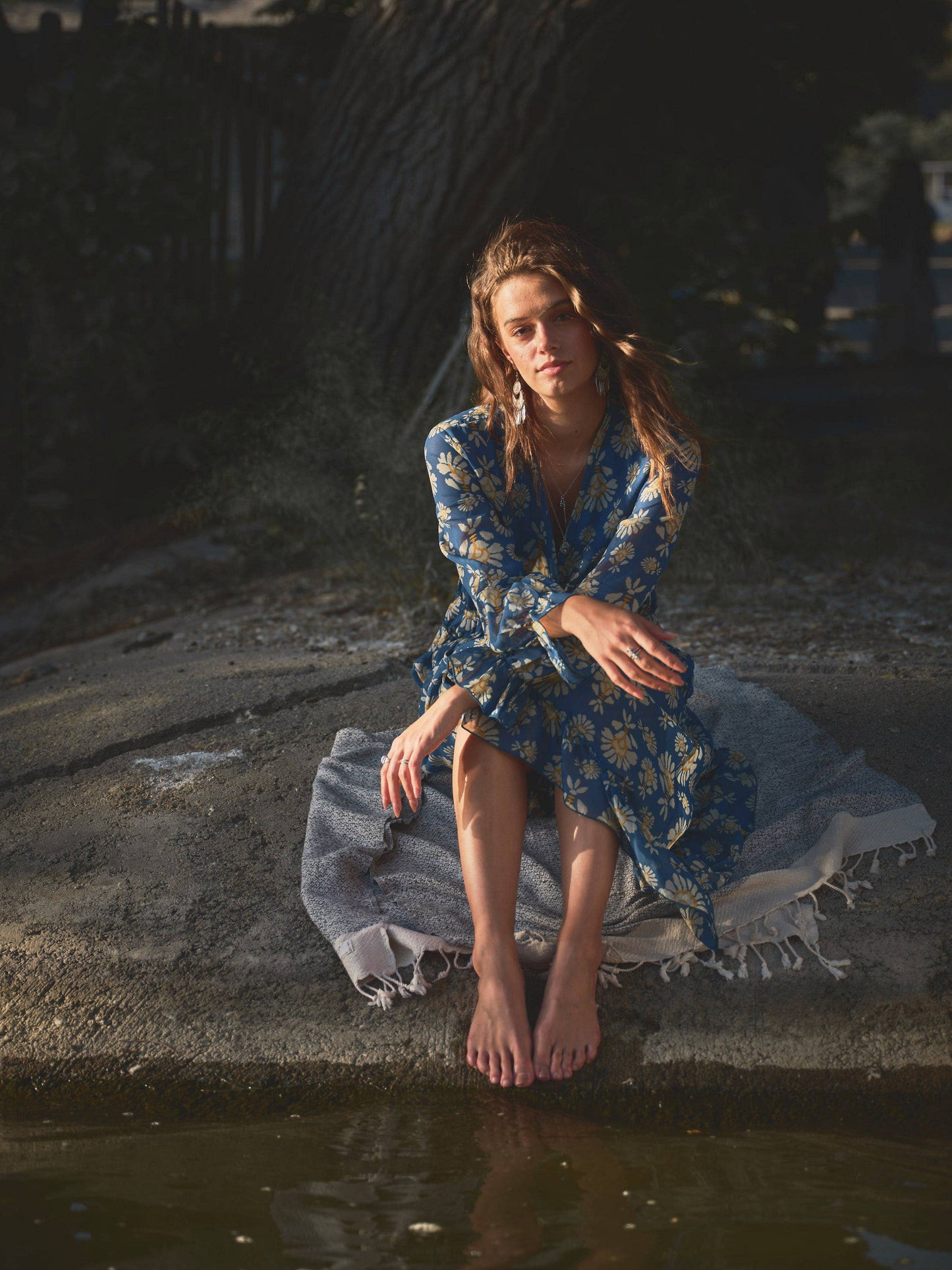 Chiffon Tiered High Low Maxi Dress