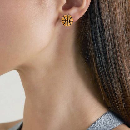 Sports Stud Earrings for Women - Basketball Assorted Set