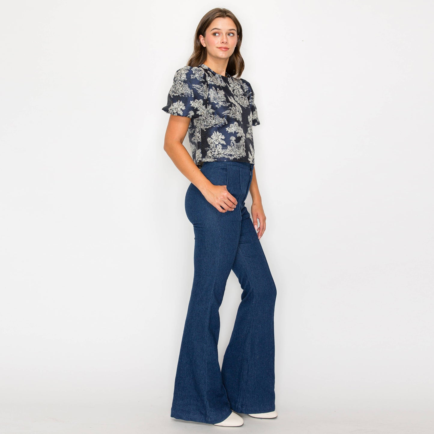 Toile Jacquard pattern top - LWT1800