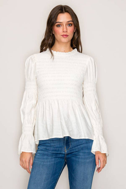 C1031-Lourdes Long Sleeve Blouse