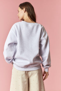 Peach Love Horseshoe Stitch sweatshirt