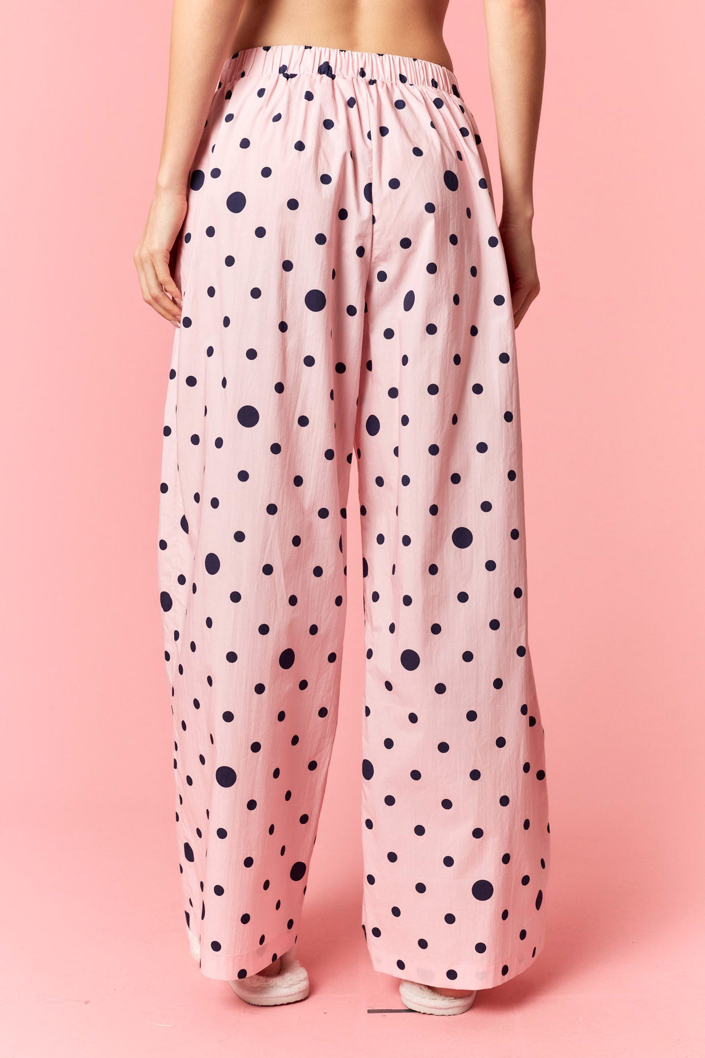 Peach Love Polka Dot Printed PJ Pants