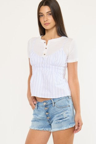KanCan Denim Boyfriend Shorts