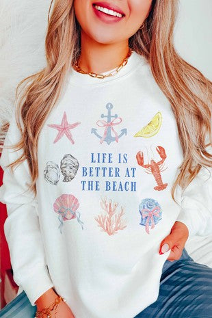 SUPER MRKT "LIFE IS BETTER AT THE BEACH" Sweatshirt