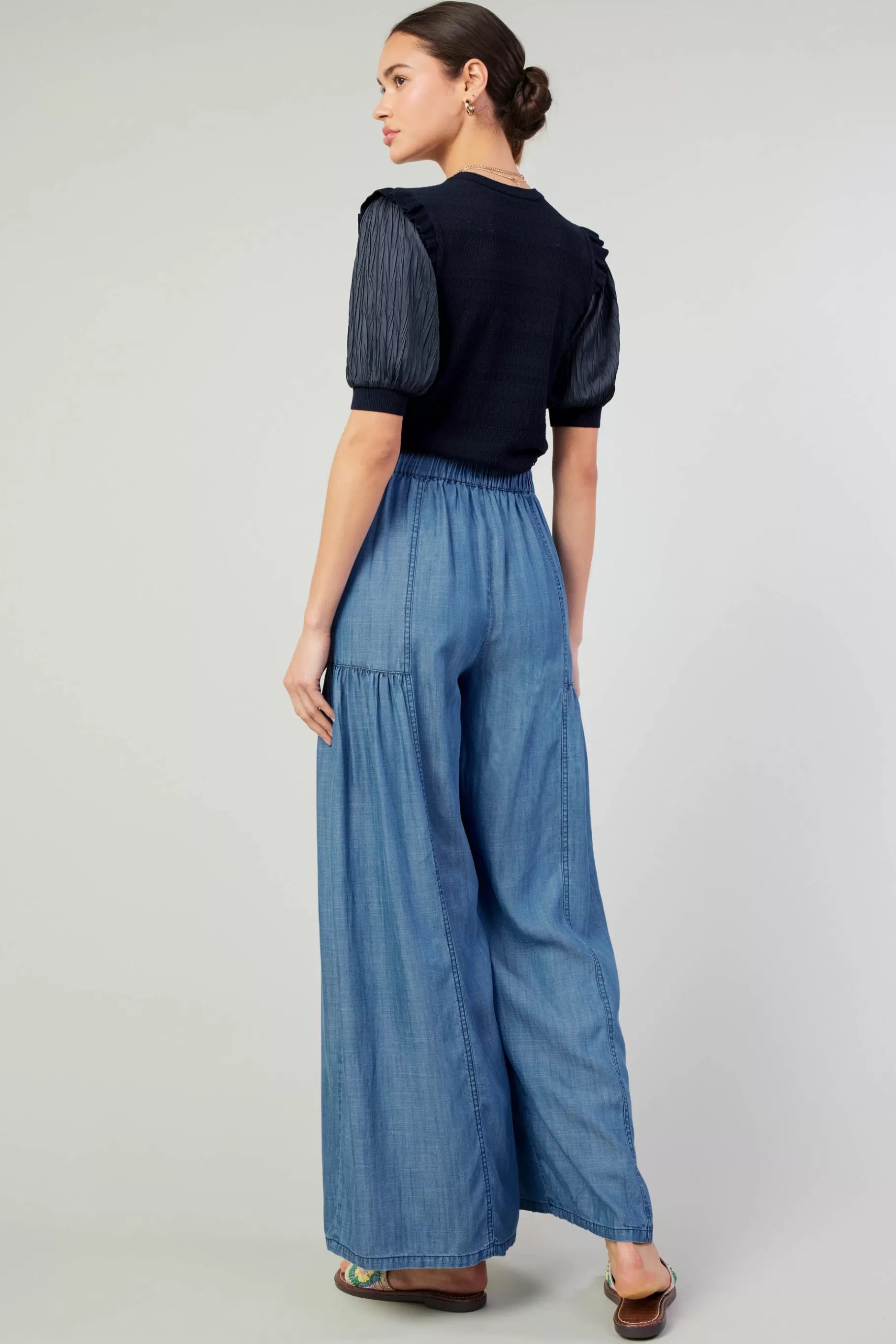 Tara Chambray Tiered Pants