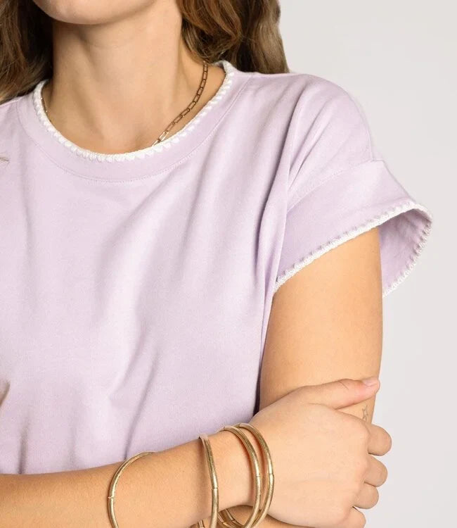 The Indra Cotton/ Tencel blend lilac top